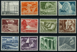 SCHWEIZ BUNDESPOST 529-40 **, 1949, Landschaften Und Technische Motive, Prachtsatz, Mi. 28.- - Unused Stamps