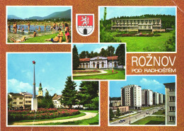 ROZNOV POD RADHOSTEM, MULTIPLE VIEWS, ARCHITECTURE, EMBLEM, RESORT, POOL, MONUMENT, PARK, CAR, CZECH REPUBLIC, POSTCARD - Czech Republic