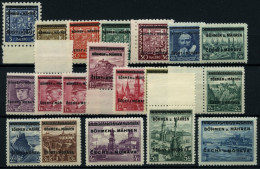 BÖHMEN UND MÄHREN 1-19 **, 1939, Kopfbilder Und Landschaften, Prachtsatz, Gepr. Gilbert, Mi. 120.- - Unused Stamps