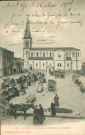 CPA-31- SAINT-LYS - La Place Du Marché Et L'Eglise - Pionnière - Ambulant Ste-Foy à Toulouse 1905 * PhoT Labouche 160 - Autres & Non Classés