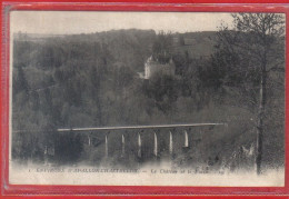 Carte Postale 89. Avallon Chastellux  Le Château Et Le Viaduc   Très Beau Plan - Avallon