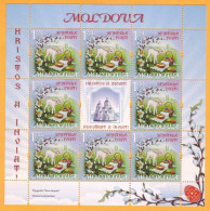 2014 Moldova Moldavie Moldau  Easter. Miniature Sheet Of 8 Stamps Mint - Moldova