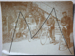 2 Photographies Armées Belge Cyclistes Fietser - Guerre, Militaire