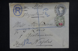 ROYAUME UNI - Entier Postal En Recommandé De Londres Pour Naples En 1893  - L 153242 - Stamped Stationery, Airletters & Aerogrammes