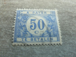 Belgique - Te Betalen - 50c. - Bleu Ciel - Oblitéré - Année Non Définie - - Stamps
