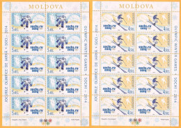 2014 Moldova Moldavie Moldau   Winter Olympic Games Sochi Russia Sheets Mint - Moldova