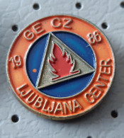 Civil Defense Ljubljana Center 1986  SLOVENIA Ex Yugoslavia Pin - Verenigingen