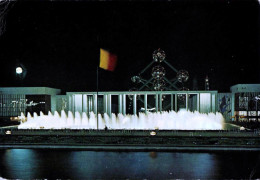 *CPSM - BELGIQUE - BRUXELLES - Exposition Universelle - Place Et Portique De Belgique: La Nuit - Wereldtentoonstellingen