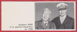 Syngman Rhee, Président De La République De Corée Et Le Général MacArthur En 1948. Larousse 1960. - Historische Documenten