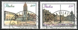 Italien 1988, MiNr. 2055 - 2056; Plätze, Gestempelt; Alb. 05 - 1981-90: Gebraucht