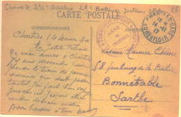 Cachet "Commission De Gare De Chartres 1917" - Cp Chartres - Paiement Par MANGOPAY Uniquement - 1. Weltkrieg 1914-1918