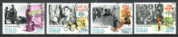 Italien 1988, MiNr. 2059 - 2062; Filme Des Neorealismus, Gestempelt; Alb. 05 - 1981-90: Afgestempeld