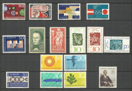 LIECHTENSTEIN 1961/1980 GRAN CONJUNTO DE SELLOS ** SERIES COMPLETAS EN COLECCION SIN FIJASELLOS - Unused Stamps
