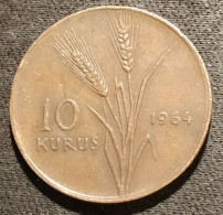 TURQUIE - TURKEY - 10 KURUS 1964 - KM 891.1 - ( 4 Gr. ) - Turkey