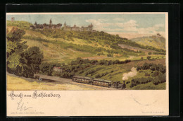 Lithographie Kahlenberg, Ortsrand Mit Eisenbahn  - Autres & Non Classés