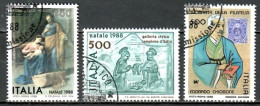 Italien 1988, MiNr. 2066+2068+2069; Gestempelt; Alb. 05 - 1981-90: Used