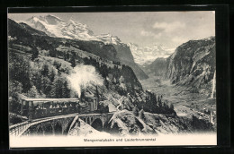 AK Lauterbrunnental, Panorama Mit Wengernalpbahn  - Sonstige & Ohne Zuordnung