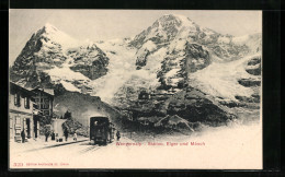 AK Wengernalp, Bergbahn-Station Mit Eiger Und Mönch  - Other & Unclassified