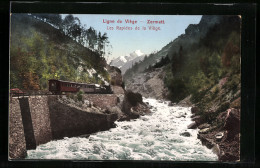 AK Zermatt, Ligne Du Viège, Les Rapides De La Viège, Bergbahn  - Autres & Non Classés