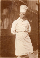 Photographie Vintage Photo Snapshot Alphonse Bouffan Cuisinier Train Restaurant - Métiers