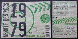 Bier Etiket (8e6), étiquette De Bière, Beer Label, 1979 Abbaye Des Rocs Blond Brouwerij L'Abbaye Des Rocs - Beer