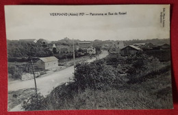 CPA - Vermand -(Aisne) 1921 - Panorama Et Rue De Roisel - Autres & Non Classés