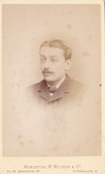 Photo CDV Homme Belle Moustache Augustus W Wilson   Kingsland - Old (before 1900)