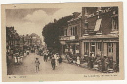 CPA - AULT- La Grand'rue, Vue Vers La Mer - Ault