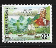 French Polynesia 1995 Tautira Spanish Expedition 92 Fr Single MNH - Ungebraucht