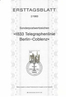 Fiche 1e Jour 15 X 21 Cm ALLEMAGNE BERLIN N° 654 Y & T - 1st Day – FDC (sheets)