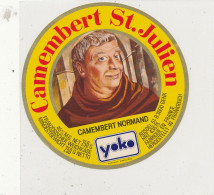 G G 537 -   ETIQUETTE DE FROMAGE    CAMEMBERT NORMAND     ST JULIEN  YOCO FAB. EN FRANCE - Cheese