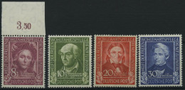 BUNDESREPUBLIK 117-20 **, 1949, Helfer Der Menschheit, Prachtsatz, Mi. 120.- - Unused Stamps