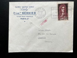 ENVELOPPE FACTURE / PARIS 116 POUR CHARTRES 1955 / GAINES SOUTIEN GORGE LADY ETABLISSEMENTS BERNIER - 1921-1960: Période Moderne