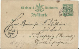 WUTT GS 1892 - Postal  Stationery