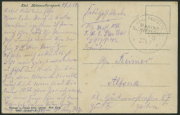 MSP VON 1914 - 1918 43 (Kanonenboot PANTHER), 27.7.1917, Feldpost-Ansichtskarte Von Bord Der Panther, Pracht - Maritiem