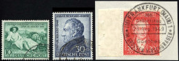 AMERIK. U. BRITISCHE ZONE 108-10 O, 1949, Goethe, Prachtsatz, Mi. 45.- - Sonstige & Ohne Zuordnung