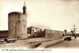 *CPA Repro - 30 -  AIGUE MORTES - La Tour De Constance Et Les Remparts Coté Nord Vers 1900 - Aigues-Mortes
