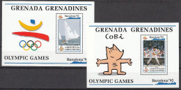 Olympia 1992:  Genada/Grenadines  2 Bl ** - Estate 1992: Barcellona