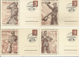 DR 4*GS1942 TAG DER BRIEFMARKE - Cartes Postales