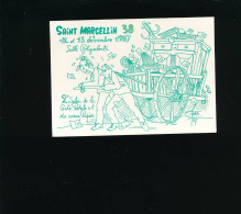 SAint-MArcellin 38 - 1987 -  2 ème Salon De La Carte Postale Vieux Papiers -  Dessin De R. Faraboz - Sammlerbörsen & Sammlerausstellungen