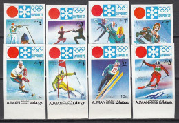 Olympia 1972:  Ajman  8 W **, Imperf. - Winter 1972: Sapporo