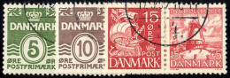 ZUSAMMENDRUCKE W 5-7 O, 1937, Hanssen-Fond, üblich Gezähnt Pracht, Mi. 75.- - Other & Unclassified