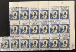 Congo Belge 1952 - The 400th Anniversary Of The Death Of St. Francis Xavier MNH** Bloc Of 19 - Otros & Sin Clasificación