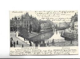 CPA  DPT 67 STRASBOURG   QUAI ST NICOLAS  ET ST THOMAS   En 1905!(voir Timbre) - Strasbourg