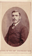 Photo CDV Homme Cravatte Veston Metropolitan Photo London Dublin - Anciennes (Av. 1900)