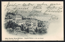 Cartolina Rapallo Riviera, Hotel Pension Braun-Bellevue  - Andere & Zonder Classificatie