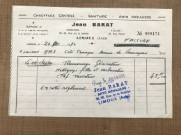 Chauffage Central Sanitaire Arts Managers Jean Barat LIMOUX - 1950 - ...