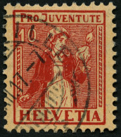 SCHWEIZ BUNDESPOST 135 O, 1917, 10 C. Pro Juventute, Normale Zähnung, Pracht, Mi. 35.- - Usados