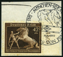 Dt. Reich 699 BrfStk, 1939, 42 Pf. Braunes Band, Sonderstempel, Prachtbriefstück, Mi. (32.-) - Gebruikt