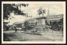 AK Elberfeld, Kaiser Wilhelm-Denkmal Und Schwebebahnhof Döppersberg  - Autres & Non Classés